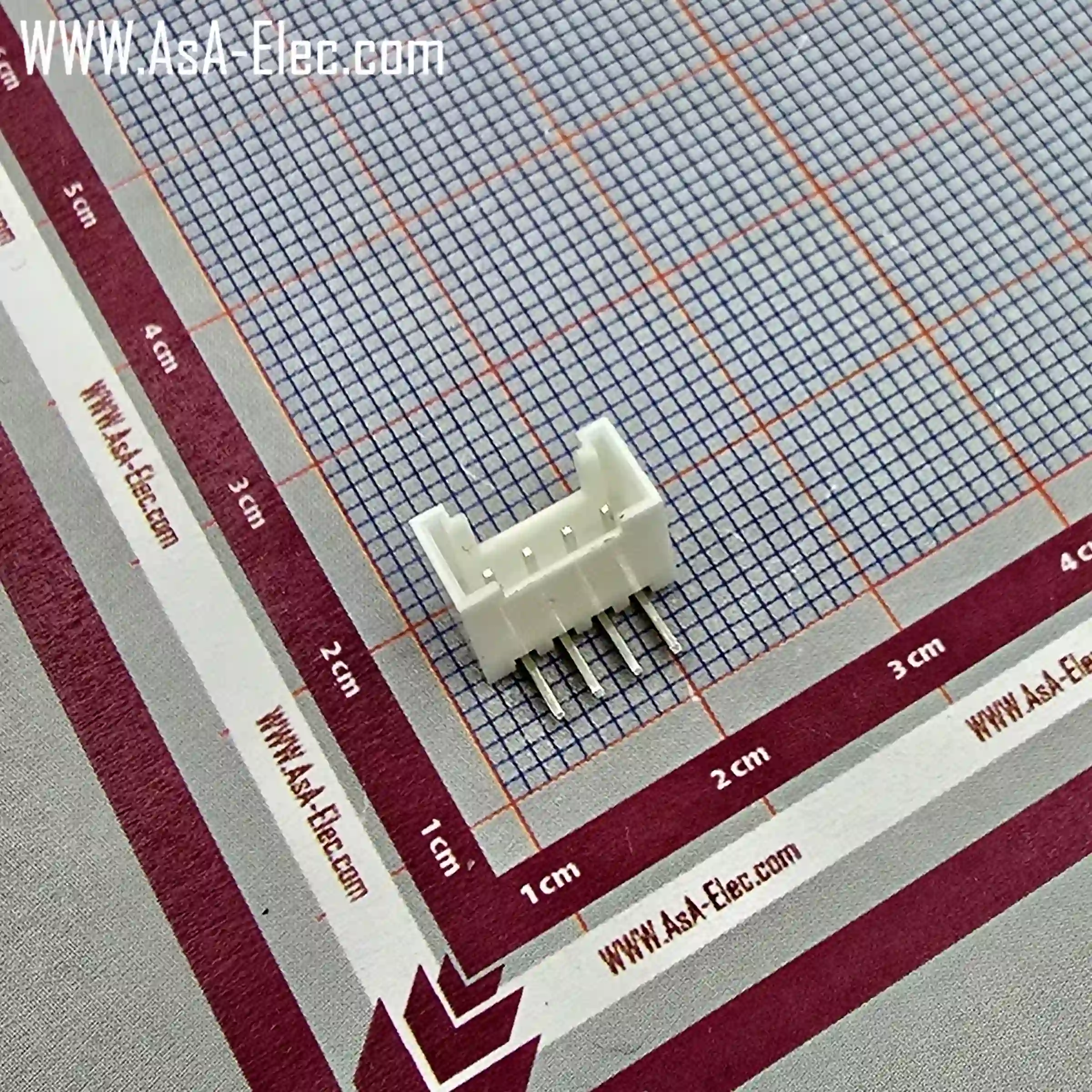 کانکتور مینیاتوری  2 میلی متر تک ردیفه قفلدار 4 پین نر رایت سفید HY