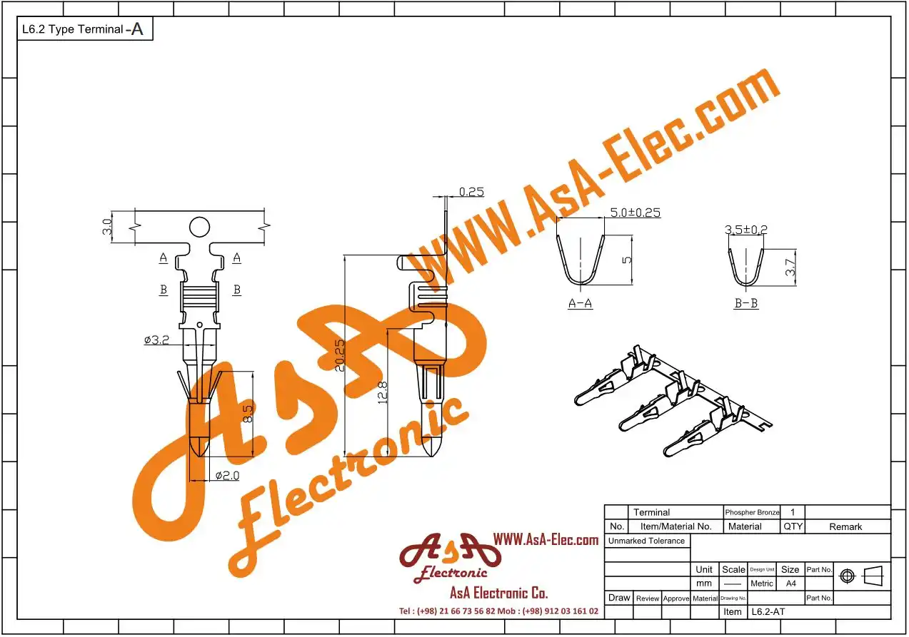 پین نر بین راهی L6.2mm
